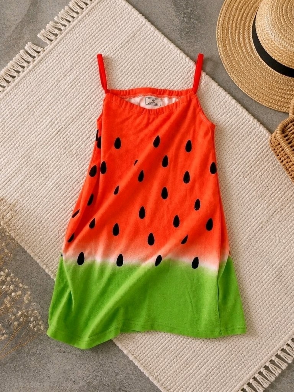 Girl's Watermelon Print Sundress